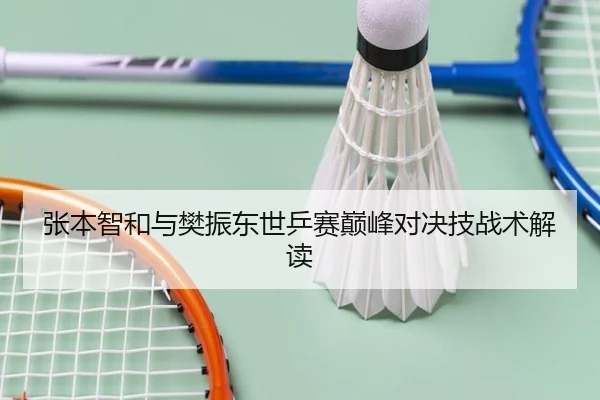 张本智和与樊振东世乒赛巅峰对决技战术解读 - jiuyou
